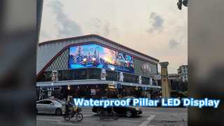 屋外 LED スクリーン IP65 防水柱広告