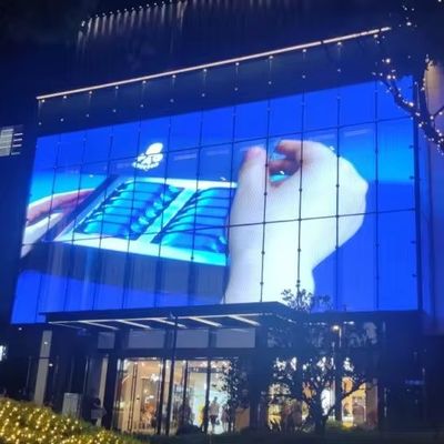 ウィンドウ 透明 LED スクリーン 1000mm パネルサイズ LED メッシュ スクリーン 32768 点/M2 ピクセル密度