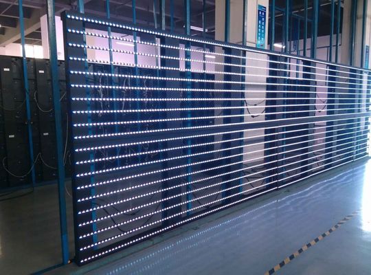 ウィンドウ 透明 LED スクリーン 1000mm パネルサイズ LED メッシュ スクリーン 32768 点/M2 ピクセル密度