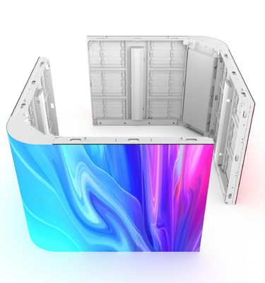 カーブ型柔軟な丸型屋外固定LEDディスプレイ P 4/P5.7 方法屋外ディスプレイスクリーン