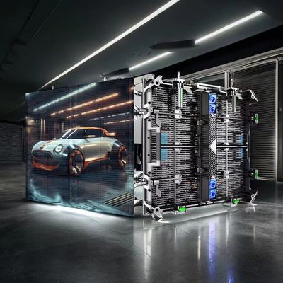 P10.4 屋外レンタリング 透明LEDディスプレイ P3.9-7.8 フルカラーLEDステージスクリーン