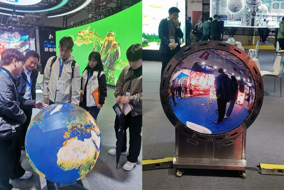 P2.0mm LED スフィアスクリーンシリーズ 360度フルビューディスプレイサイズをカスタマイズできます