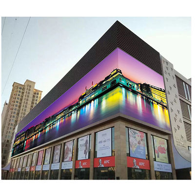 良い値段 8500ニット 明るさ 屋外 P10 P15.6 柔軟なビル 窓カーテン LED メッシュスクリーン オンライン