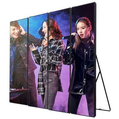 良い値段 軽量ポータブル2mmピクセルピッチLEDポスター、1000nitsの輝度、前面と背面からのメンテナンス オンライン